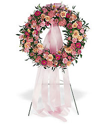 Respectful Pink Wreath 